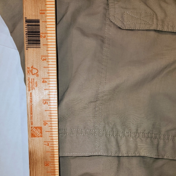 North Face Cargo Pants Mens Large Khaki Belted Nylon Zip Off Convertible Logo - Picture 11 of 12